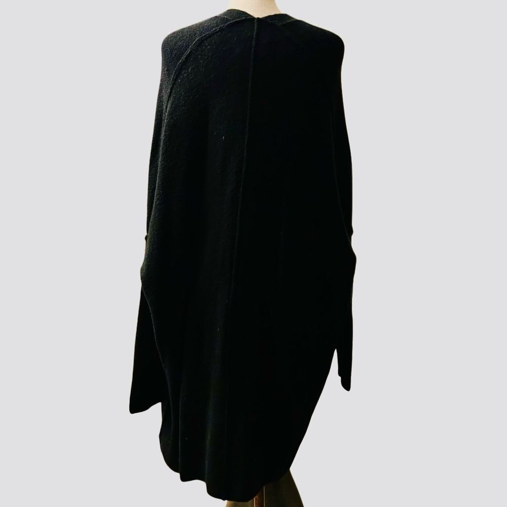 ATM Anthony Thomas Mellilo Black Long open Chunky cardigan pockets L Minimalist - Picture 7 of 13